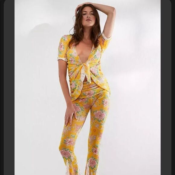 NWT Free People HAH All Tied Up Reversible Marigold Top ONLY Small #017 - Picture 2 of 8